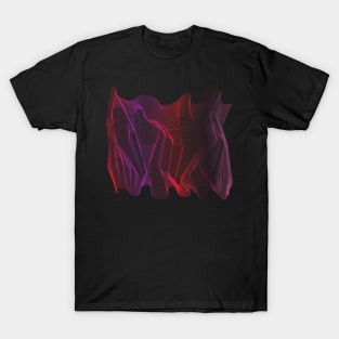 Abstarct artistic thin wavy lines T-Shirt